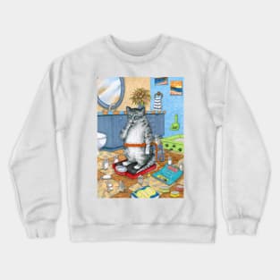 Cat 579 overweight cat Crewneck Sweatshirt